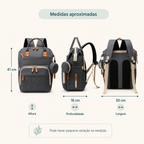 Medidas aproximadas da mochila maternidade térmica