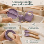 Orientações de limpeza e conservação do kit roxo