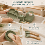 Orientações de limpeza e conservação do kit verde militar