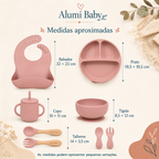 Medidas aproximadas das peças do kit rosa