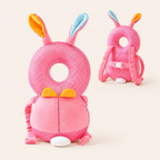 Mochila protetora de cabeça para bebê modelo Coelho em fundo off-white Alumi