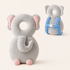 Mochila protetora de cabeça para bebê modelo Elefante em fundo off-white Alumi